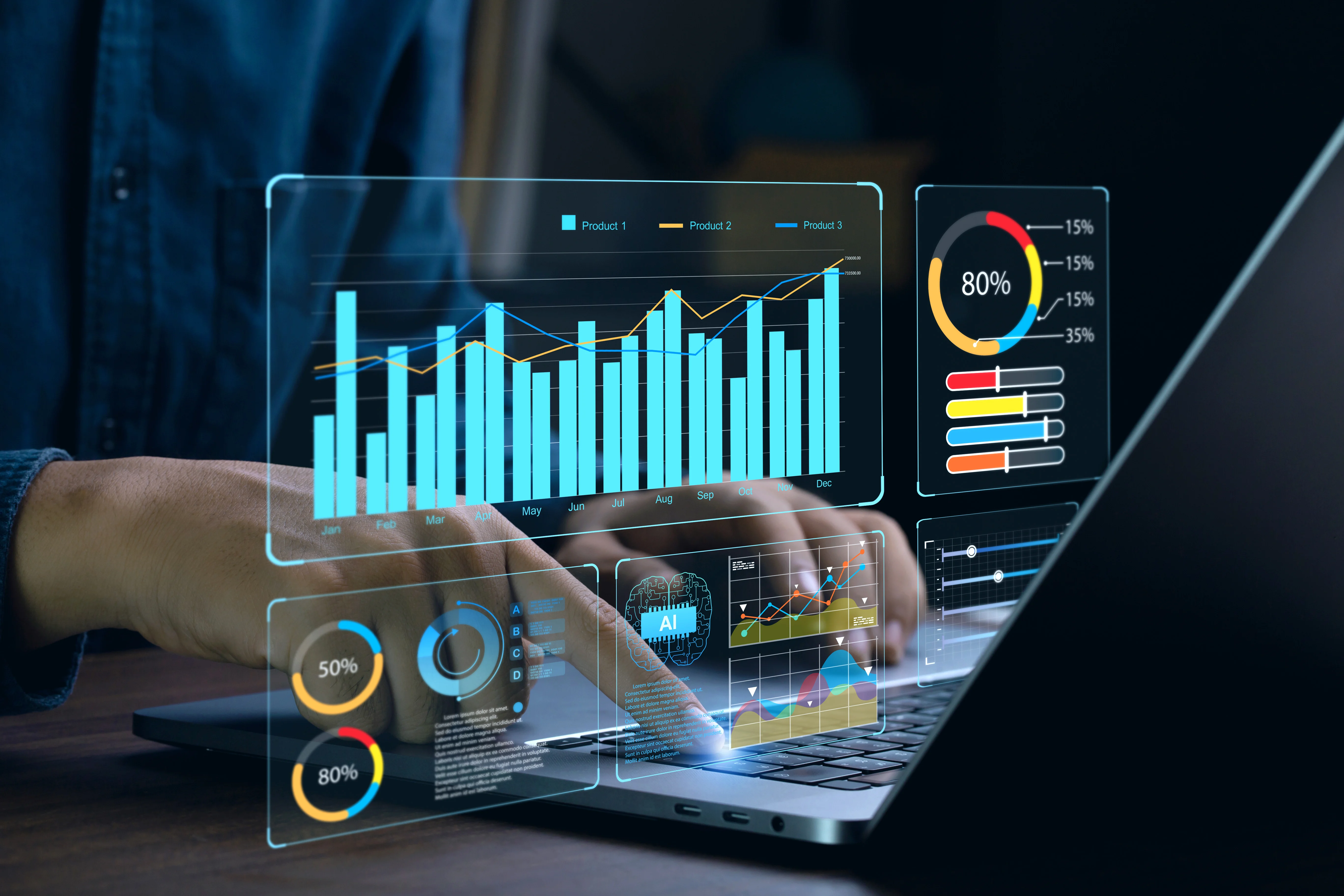 Data analytics that drives actual decisions. — TurtlTech service overview illustration
